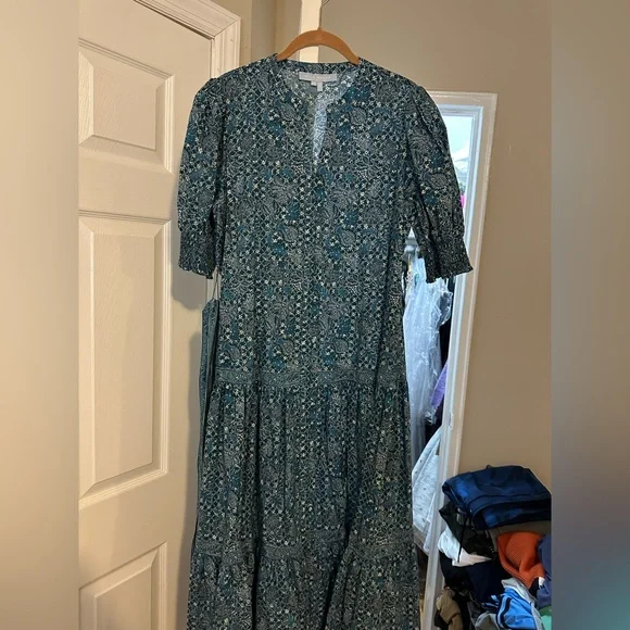 Hill House the Yara Dress in Calico Trellis - Picture 7 of 16